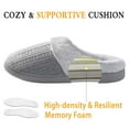 thumbnail image 3 of HOMEHOT Warm Fuzzy Slippers for Women Memory Foam Clog Slippers Indoor Outdoor Bedroom Shoes Adult Gray Size 9 Female, 3 of 5
