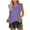 Purple, variant on Aofany Tank Tops For Women Women Cap Sleeve Vest Crew Neck Solid Color Casual Loose Fit Summer Blouse