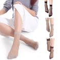 thumbnail image 2 of 10 Pairs Womens Anti Snags Crystal Sheer Socks Mesh Ventilation Elastic Casual Footwear Invisible Super Thin Ankle Socks, 2 of 8