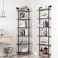 thumbnail image 3 of Industrial Pipe Shelving Rustic Wood Ladder Bookshelf Wall Mounted Shelf for Living Room Decor and Storage(Only One Shelf), 3 of 7