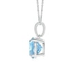 thumbnail image 2 of ANGARA Natural Prong-Set 1.12 ct Aquamarine Pendant with Diamond Bale in 14K White Gold for Women (Size-7mm) | March Birthstone, Anniversary, Jewelry Gift for Women | Natural Aquamarine Necklace, 2 of 8