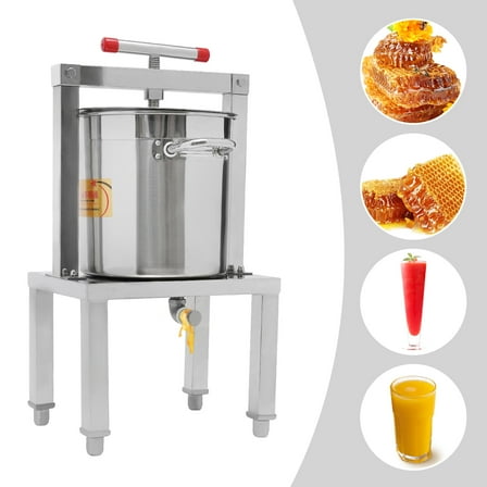 Denest 13.25L Fruit Press Honey Presser Stainless Pressing Plate Cider Wine Press New