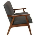 thumbnail image 3 of OSP Home Furnishings Davis Loveseat in Klein Charcoal Fabric with Medium Espresso Frame K/D, 3 of 10