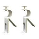 thumbnail image 5 of Soportes para Barras de Cortina Macarena 2 Uds Soportes de Varilla única de Metal Colgador de Cortina Gancho Ajustable Blanco, 5 of 7