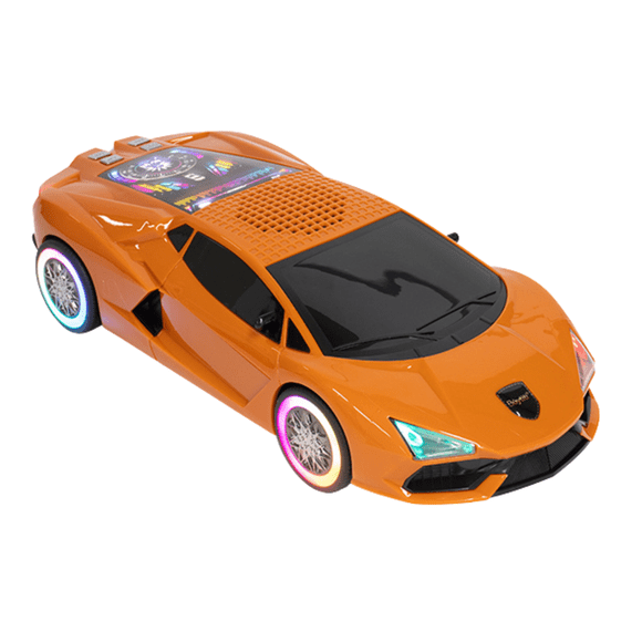 BOCINA RECARGABLE PORTÁTIL BLUETOOTH TIPO LAMBORGHINI CON LUZ LED