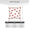 thumbnail image 4 of Fotbe Hand Drawn Watermelon Pattern Velvet Decorative Throw Pillow Covers with Elegant Piping, Soft Plush Cushion Cover for Sofa, Bed, Car, Office-16"x16", 4 of 8