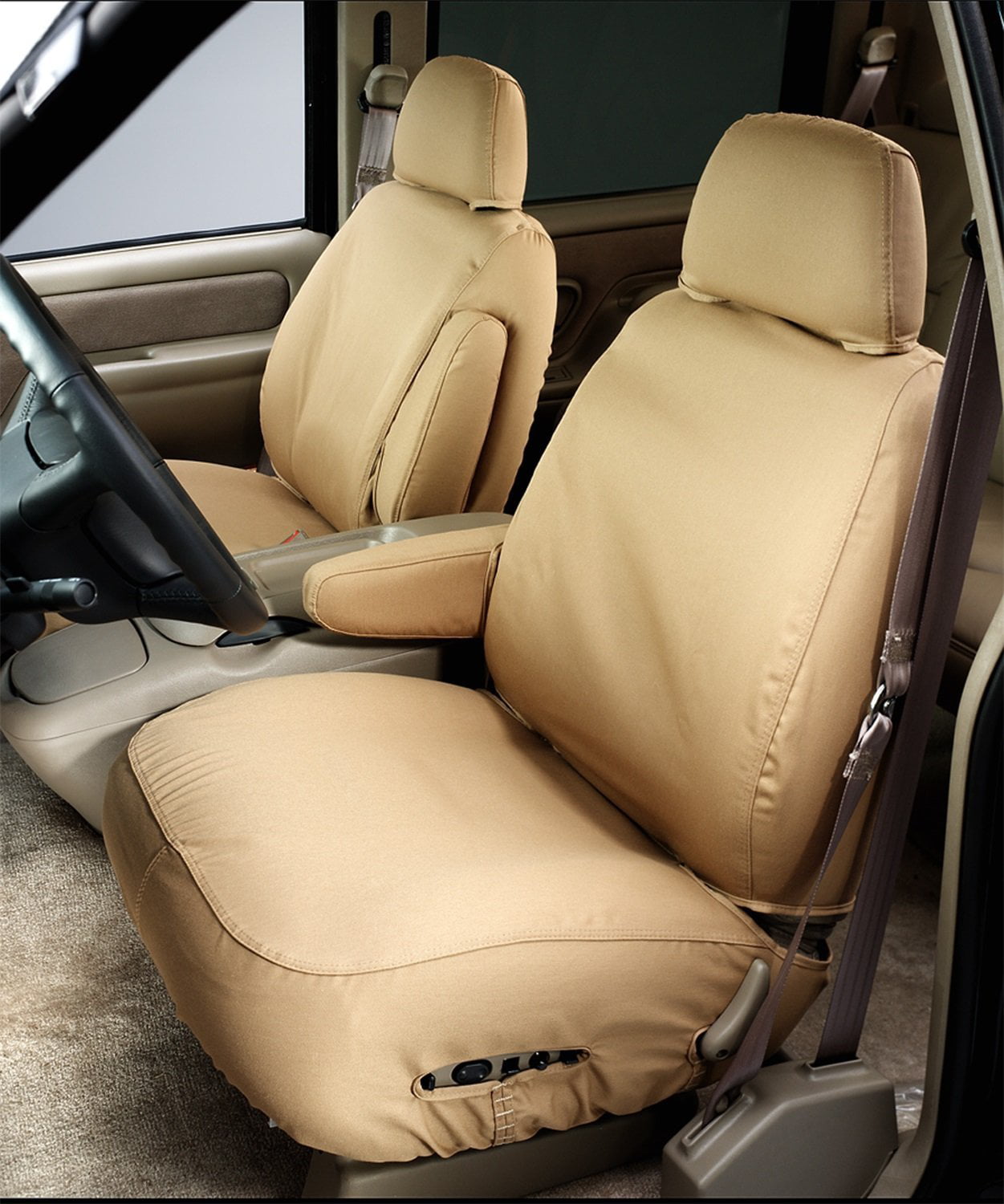 Covercraft SeatSaver Second Row Custom Fit Seat Cover for Select Ford F-150 Models Tan SS8426PCTN Polycotton
