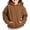 Brown, variant on Kids Pullover Hoodie Solid Casual Long Sleeve Pocketed Sweatshirt Top for Big Boys Girls Fall Winter Top Red 13-14 Years