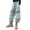Blue, variant on JLMSPLWG Stretchy Jeans Flared Jeans Y2k Loose Fit Jeans Sweatpants with Pockets Khaki Pants for Girls Fold Over Yoga Pants Work Clothes, Blue 10-11 Years