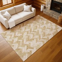Addison Rugs Chantille Indoor/Outdoor Transitional Geometric Wheat Machine Washable Rectangle Rug, 8' x 10'