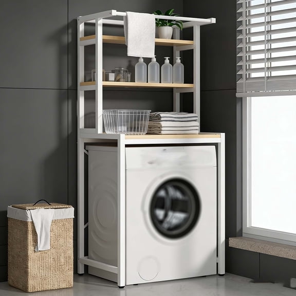 2/3-Tier Laundry Rack, Over the Washer and Dryer Storage Shelf, Over Washer and Dryer Shelves for Laundry, Garage & Basement