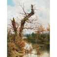 thumbnail image 3 of Ramón Tusquets 15x18 Black Modern Framed Museum Art Print Titled - Old Tree by the Stream, 3 of 5