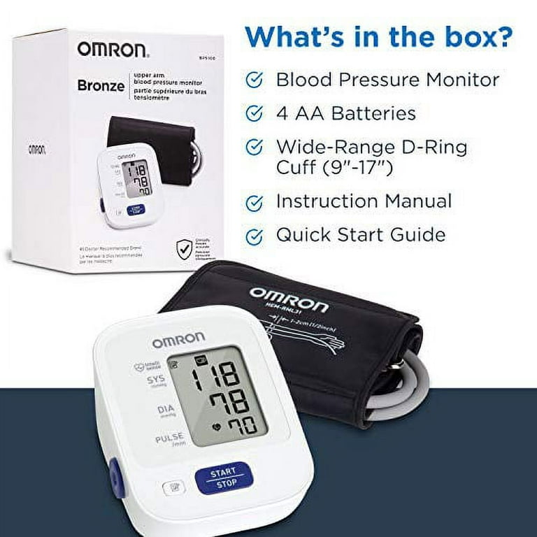 Omron Bronze Blood Pressure Monitor, Upper Arm Cuff, Digital Blood