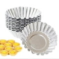 thumbnail image 2 of 50pcs Tartlet Mold Aluminum Alloy, Tartlet Mold, Baking Mold, Non-Stick and Reusable Frozen Ice Cream or Chocolate Cupcake Mold, 2 of 5