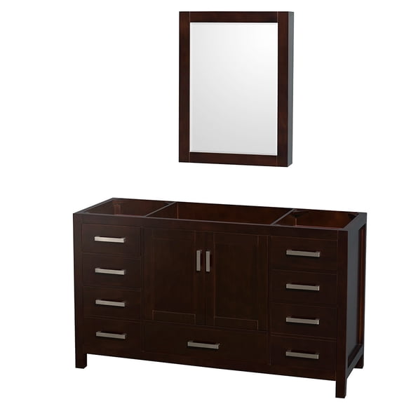 Wyndham Collection Sheffield 59" Cabinet Wood Single Bathroom Vanity in Espresso