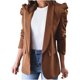 thumbnail image 1 of ICHUANYI Clearance Women Solid Long Sleeve Office Coat Cardigans Suit Long Jacket Tops(Khaki, M) ICHUANYI WER2023081011309, 1 of 5