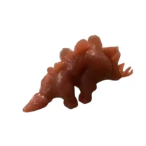 Toy Street Marx Stegosaurus Prehistoric RED Hard Plastic Dinosaur 3.5" Figure