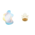 thumbnail image 1 of Organizador De Maquillaje Moderno Con Espejo Ondulado De Acrílico, Soporte Giratorio Para Secar Tazas Y Escurridor Metálico Giratorio De 360 ​​grados Para La Decoración Del Armario Del, 1 of 8
