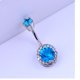 thumbnail image 3 of Sexy Lady ombligo anillo piercing circón imitación perla accesorios para el vientre (blanco + azul lago), 3 of 3