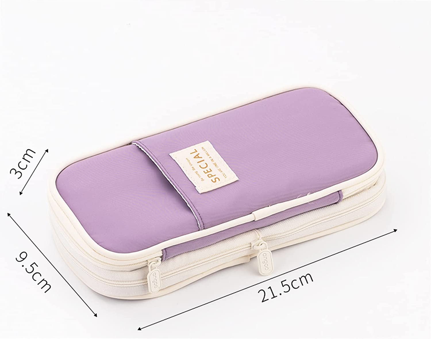 FONKEN Pencil Case Organizer Large Capacity Stylus Pen Storage Bag Zipper  for Cosmetic Travel Student School Pencil Cases