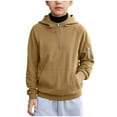 thumbnail image 4 of Children Hooded Sweatshirt Pullover Casual Fashion Solid Zipper Pullover Hooded Long Sleeve Raglan Sleeve Sweatshirt, 4 of 8