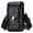 Black, variant on Men Leather Waist Belt Bag Phone Pouch Bag Travel Crossbody Shoulder Bag Pack Purse Wallet