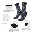 thumbnail image 4 of Fotbe Spaceships And Stars In Outer Space Calcetas Largas con Estampado para Hombre y Mujer – Calcetas de Compresión Transpirables y Elásticas, Viajar y Uso Diario Talla 5-11, 4 of 6
