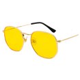 thumbnail image 1 of Jumpingount Gafas de sol hexagonales con montura pequeña, gafas de sol poligonales, lentes polarizadas, gafas de sol cuadradas pequeñas unisex, Type3 NO3, 1 of 6