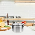 thumbnail image 1 of OULII Stainless Steel Soup Pot Double Handle Even Heating Kitchen Cooking 1Set, 1 of 7