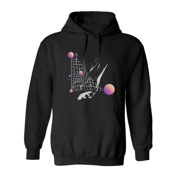 80's Style Geometric Memphis Hoodie Women -Image by Shutterstock, Female Medium