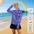 thumbnail image 5 of FORMRS Womens Long Sleeve Shirts UPF 50+ Sun Protection Quick Dry Fishing Hiking Tops, Size S-2XL, Neon Pink Starfish, 5 of 8