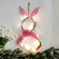thumbnail image 5 of BNNG ‌LED Easter Bunny Wreath‌ 19" ‌Rattan Spring Door Decor‌ Spring Bunny Wreath for Front Door Easter Decorations with Eggs Carrots and Flowers for Home Decor,Pastel Holiday Wall Hanging‌, 5 of 6