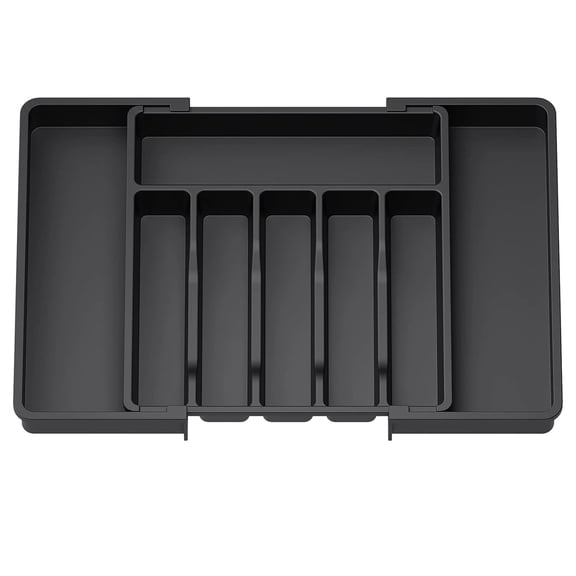 1Pcs Upgradation Adjustable Flatware Tableware Organizer – Plastic Multifunctional Drawer Organizer for Kitchen Counter Utensils