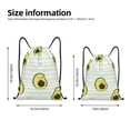 thumbnail image 4 of Kdxio Avocado of a Hear Print Drawstring Backpack Bag,Waterproof Draw String Back Sack, Gym Drawstring Bags Swim Bag For Unisex, 4 of 9