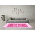 thumbnail image 3 of Ahgly Company Indoor Square Oriental Pink Traditional Area Rugs, 3' Square, 3 of 4