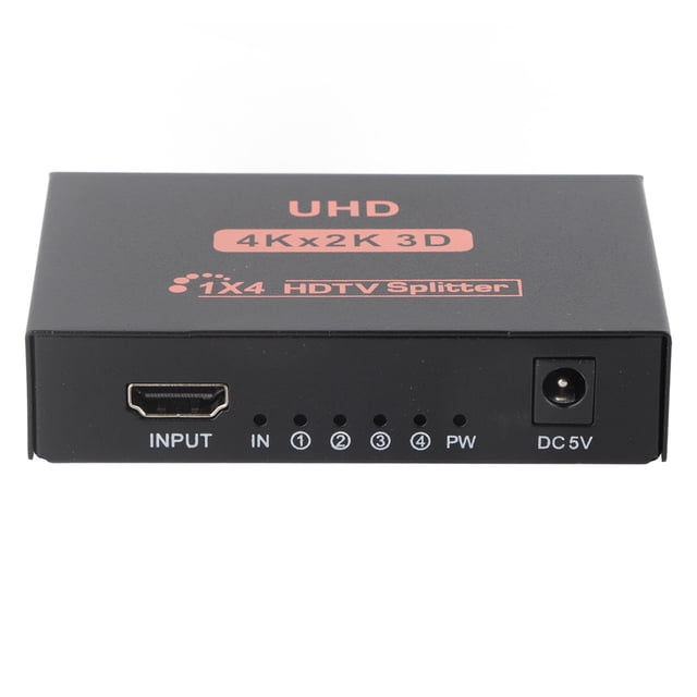 1 in 4 Out HD Multimedia Interface Switcher, Plug and Play 4K HD Multimedia Interface Splitter Compact for Home Theater for Office
