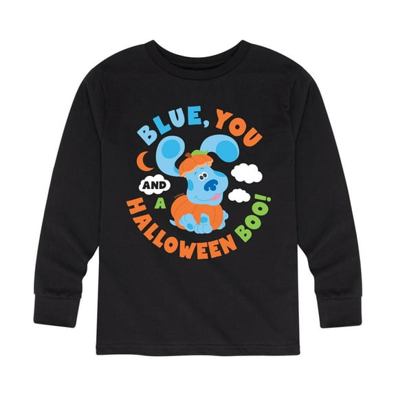Blue's Clues & You! - Blue You And Halloween Boo - Toddler And Youth Long Sleeve Graphic T-Shirt