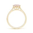 thumbnail image 2 of ANGARA Natural Six Prong-Set Round 1.1 ct Morganite Cathedral Engagement Ring in 14K Yellow Gold for Women | Birthday, Anniversary, Jewelry Gift for Women | Natural Morganite Ring, 2 of 7