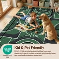 thumbnail image 4 of Design&I 5'x7' Washable Area Rug Snag-Free, Skid-Resistant Motif Bold Pitch Frame Door Center Goal Soccer Field Stadium Playful Expressive for Dining Room, Under Table, Home Office, 4 of 7