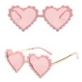 thumbnail image 2 of Gafas de sol con forma de corazón para niños pequeños, niñas y niños, para exteriores y playa, 2 of 2