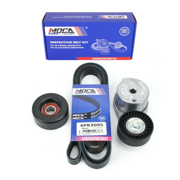 MOCA AUTOPARTS 90K38185 Serpentine Belt Component Kit Fit for 2004-2007 Dodge Caravan SXT & 2001-2007 Dodge Grand Caravan SE