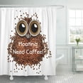thumbnail image 1 of SUTTOM Rideau de Douche Abstrait Drôle Baggu I Hoting Need Coffee Hibou Gu 66x72 Pouces, 1 of 1