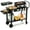 Black, variant on Outdoor Grill Table, Blackstone Griddle Accessories, Portable Pizza Oven Table with Pizza Topping Station, Foldable Grill Cart, Black