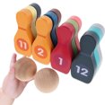 thumbnail image 3 of OULII Bowling Accessories Digital Kids Bowling Toy Wood Assorted Color 1 Set, 3 of 6