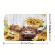 thumbnail image 5 of 1pc/4pcs Sunflower & Cow Pattern Bath Rugs and Shower Curtain Set - Waterproof, Non-Slip, U-Shaped Toilet Mat, Toilet Cover, and Bathroom Accessories - Home Decor, 5 of 5