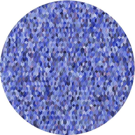 Ahgly Company Machine Washable Indoor Square Transitional Sky Blue Area Rugs, 3' Square