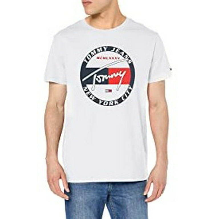 Tommy Hilfiger WHITE Jeans Circle Logo Graphic 2X-Large - Walmart.com