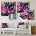 thumbnail image 4 of Designart "Graceful Dance with Water II" Abstract Liquid Ink Metal Art Living Room, 4 of 5