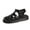 Black, variant on Blue Women'S Closed Toe Sandals Hollow Out Breathable Thick Sole Buckle Design Comfortable Footwear For Summer Outdoor Beach Daily Casual Wearing