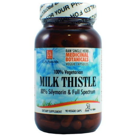 L A Naturals Milk Thistle Raw Herb, 90 Ct (Best Natural Herbs For Depression)